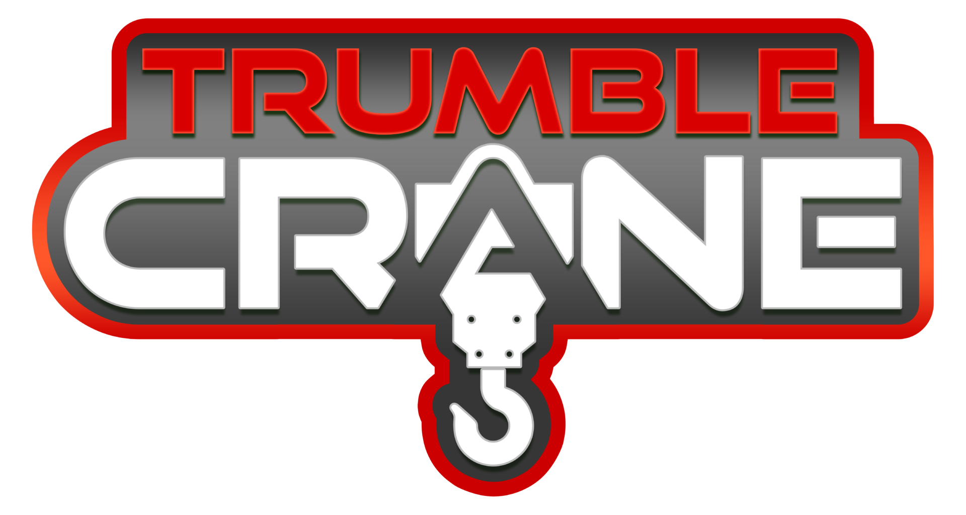 A red and white logo for rumble ran.
